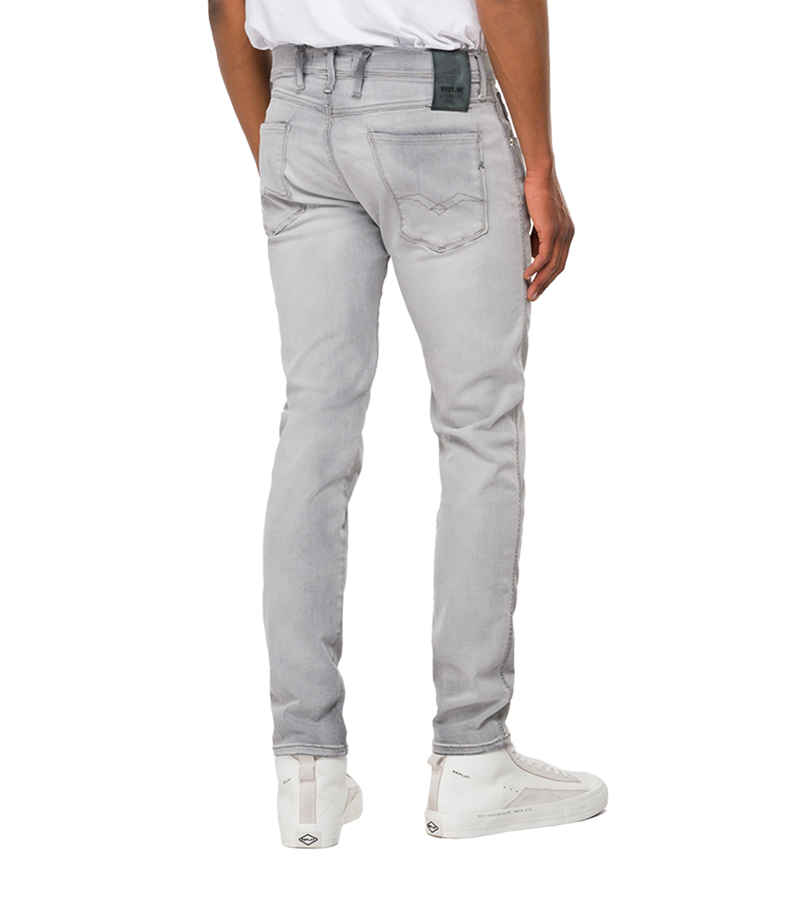 Hyper flex Re-used ホワイトシェード アンバス ジーンズ 詳細画像 ライトグレー 2